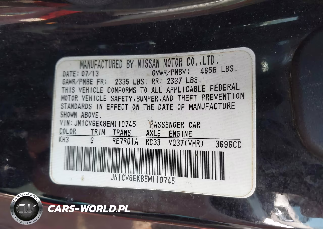 2014 Infiniti Q60 Journey VIN:JN1CV6EK8EM110745 - 9