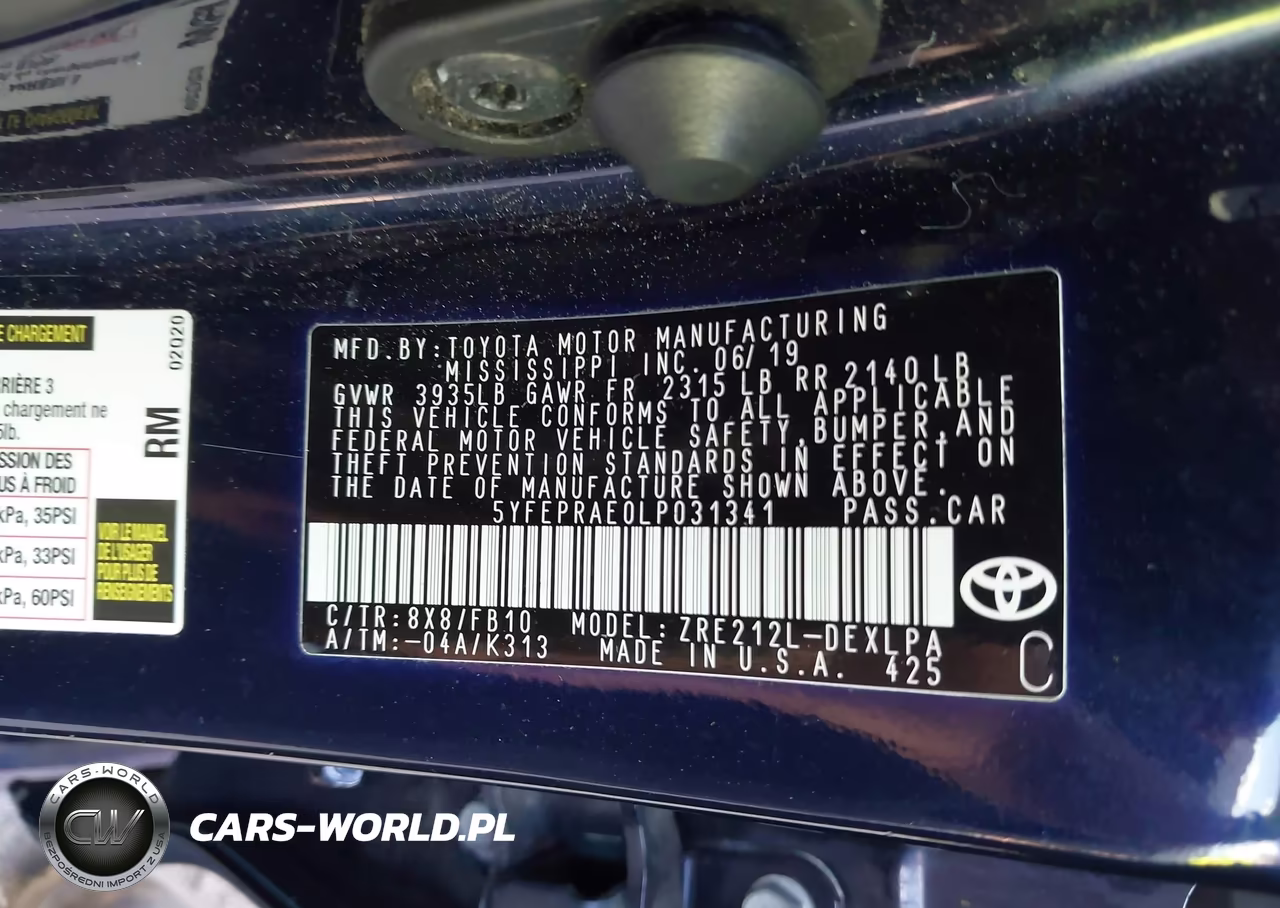 2020 Toyota Corolla Le VIN:5YFEPRAE0LP031341 - 9