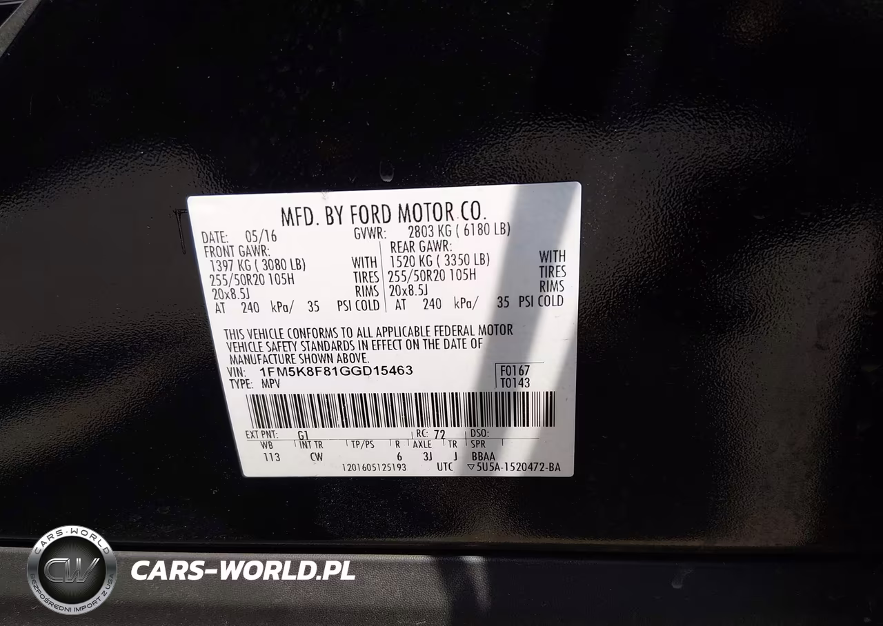 2016 Ford Explorer Limited VIN:1FM5K8F81GGD15463 - 9
