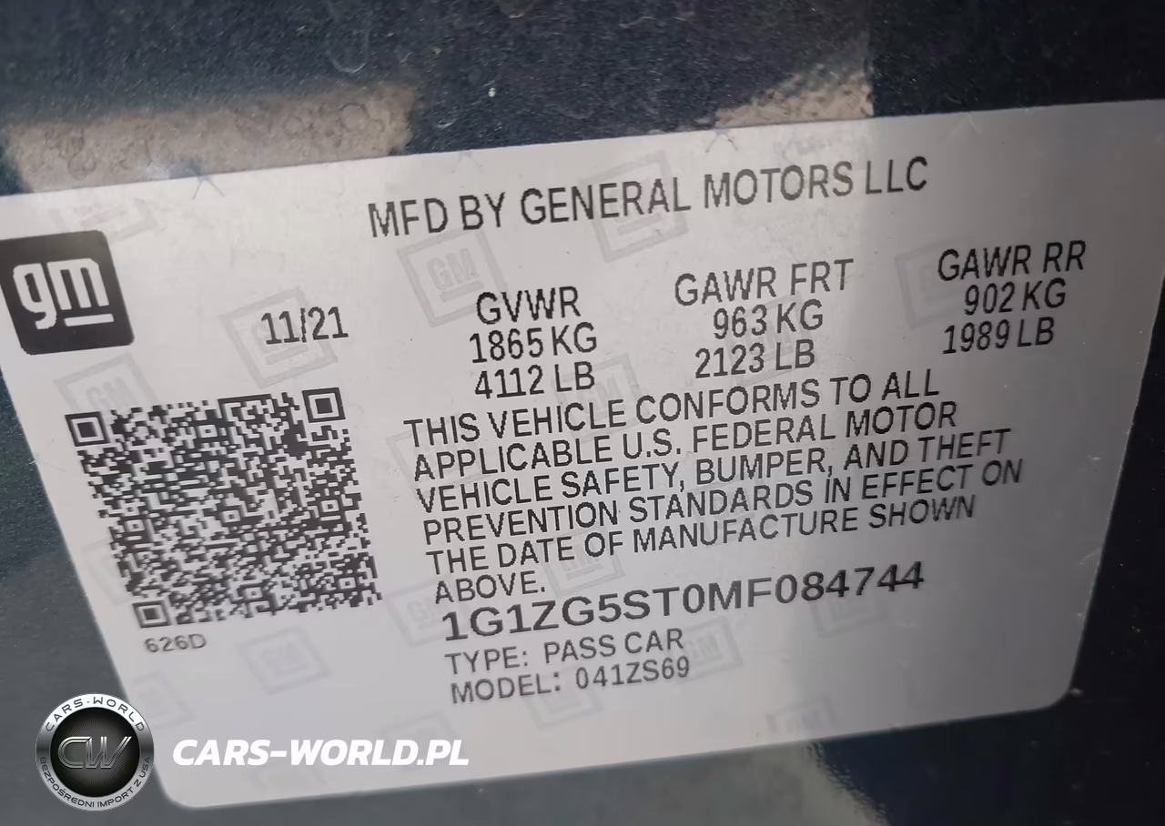 2021 Chevrolet Malibu Fwd Rs VIN:1G1ZG5ST0MF084744 - 9