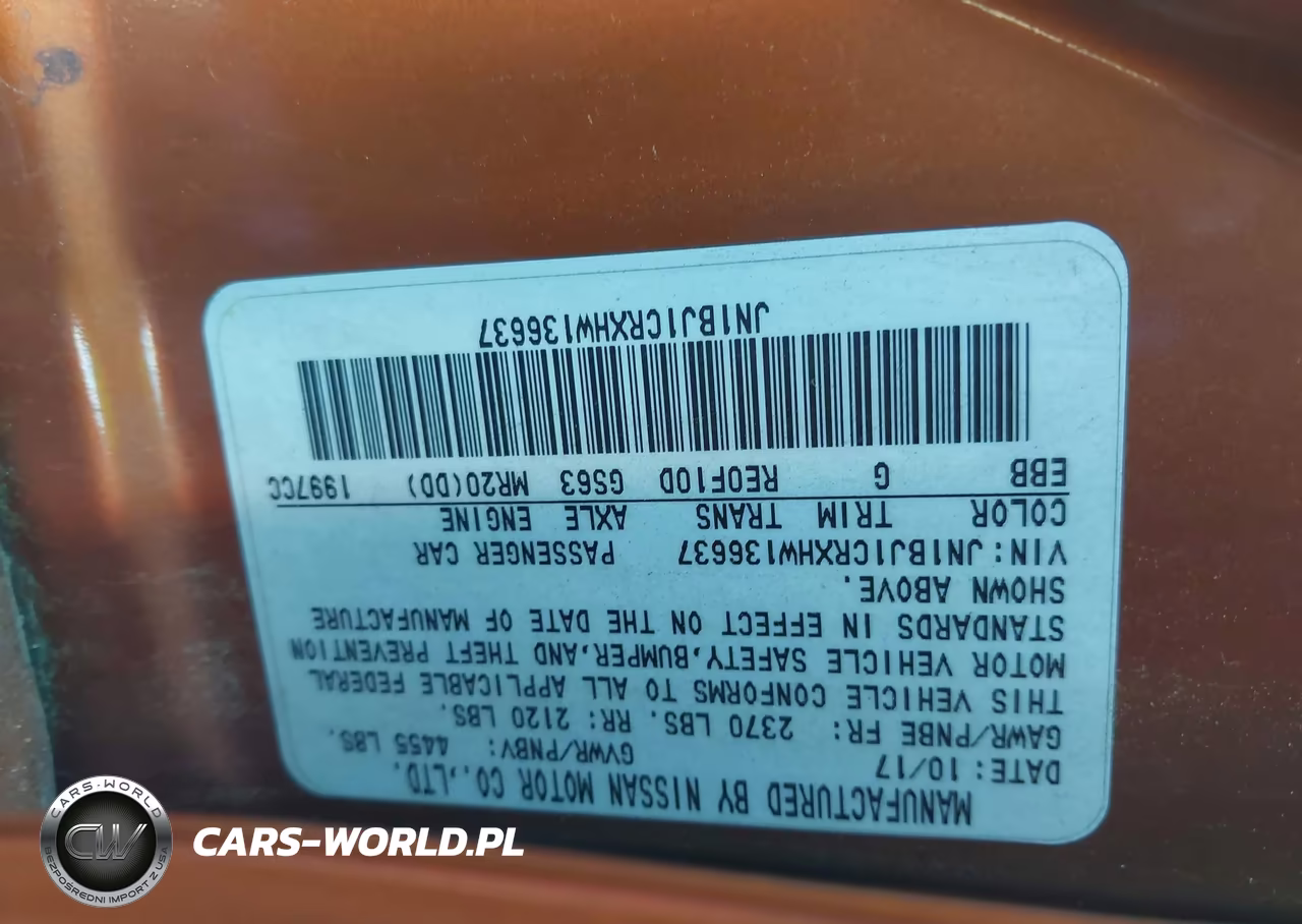 2017 Nissan Rogue Sport Sl VIN:JN1BJ1CRXHW136637 - 9