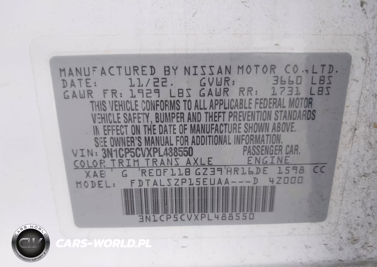 2023 Nissan Kicks Sv Xtronic Cvt VIN:3N1CP5CVXPL488550 - 9
