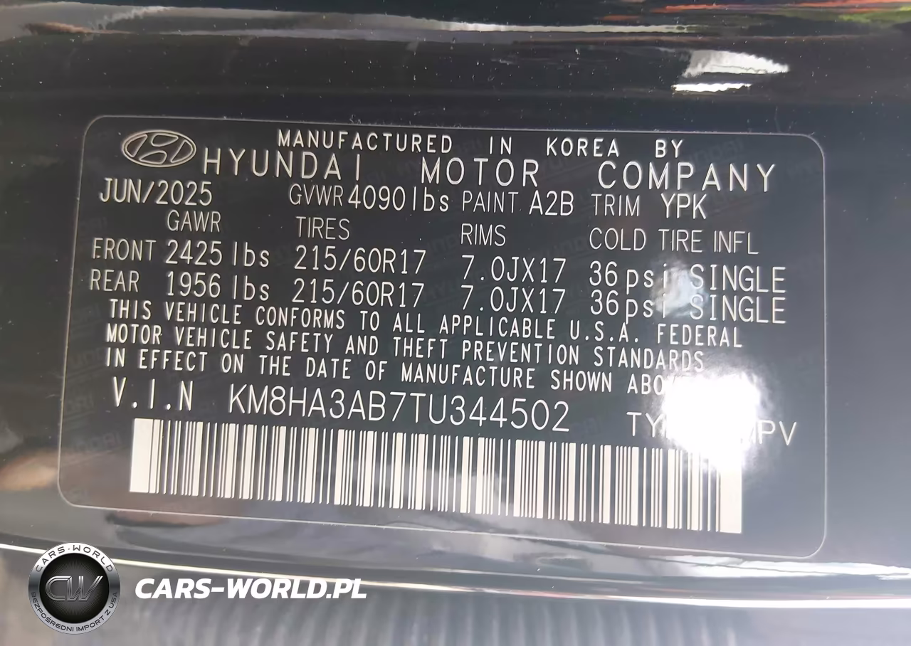2026 Hyundai Kona Se VIN:KM8HA3AB7TU344502 - 9