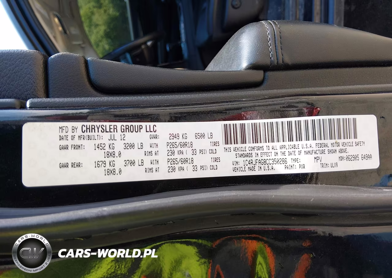 2012 Jeep Grand Cherokee Laredo VIN:1C4RJFAG8CC350286 - 9