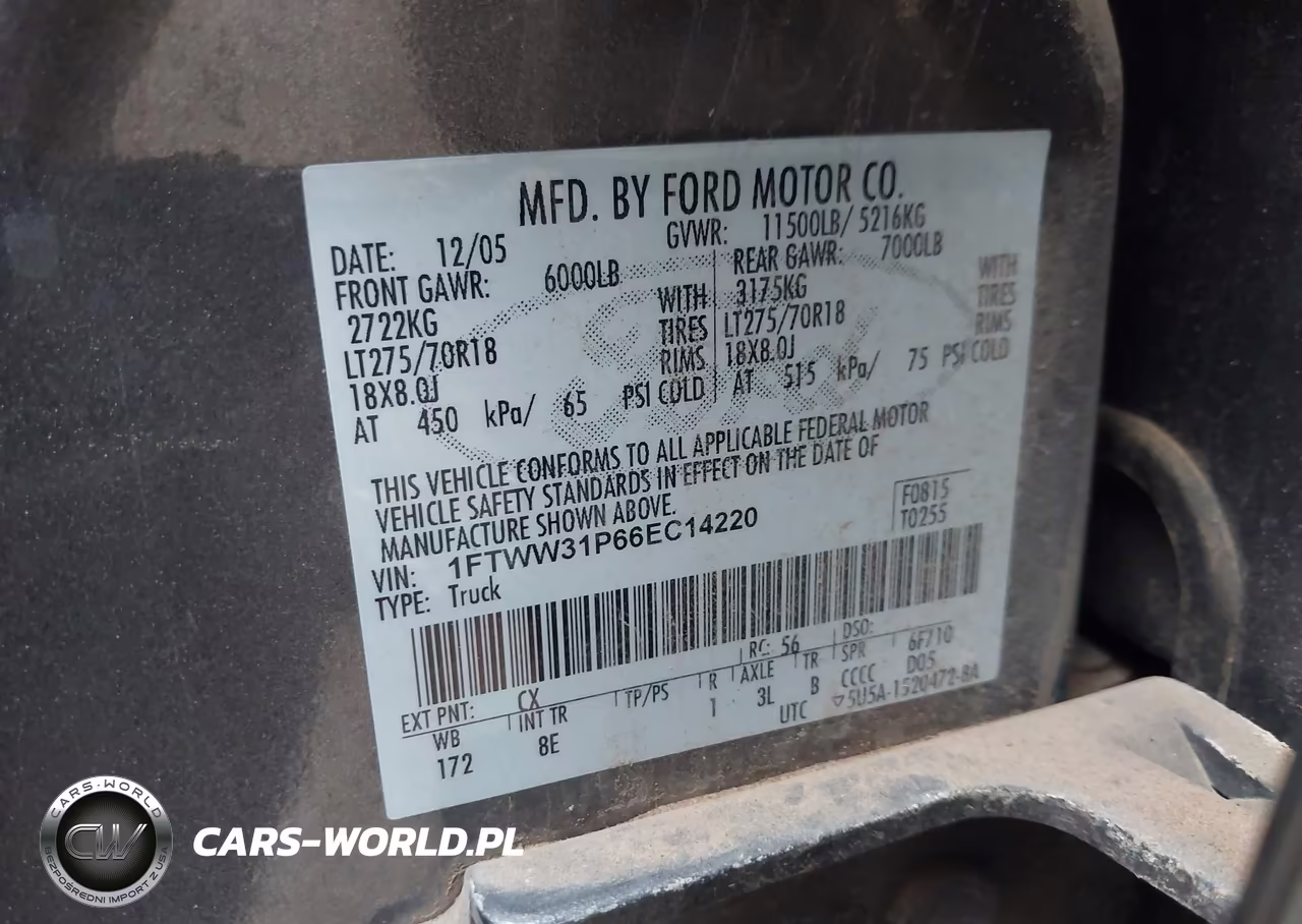 2006 Ford F-350 Lariat-Xl-Xlt VIN:1FTWW31P66EC14220 - 8