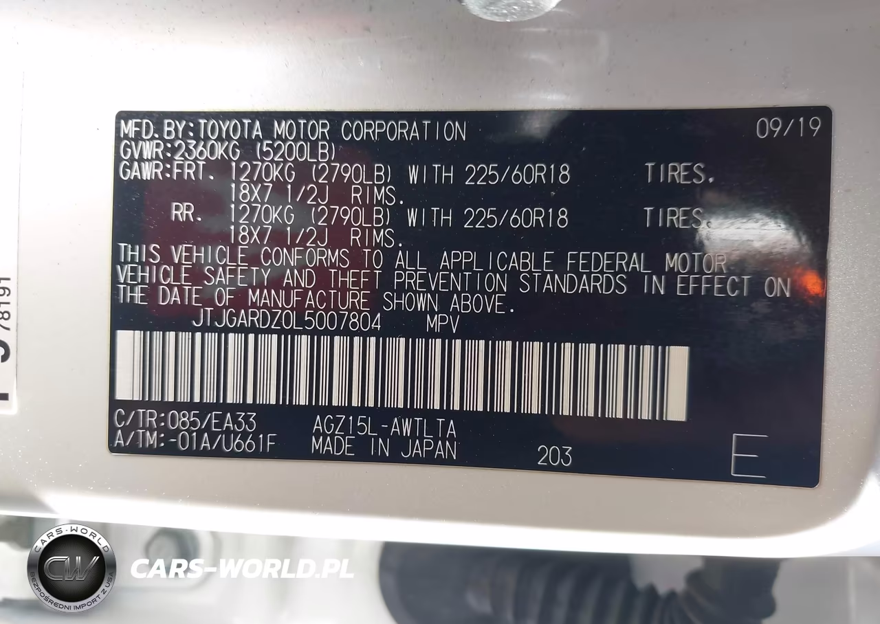 2020 Lexus Nx 300 VIN:JTJGARDZ0L5007804 - 9