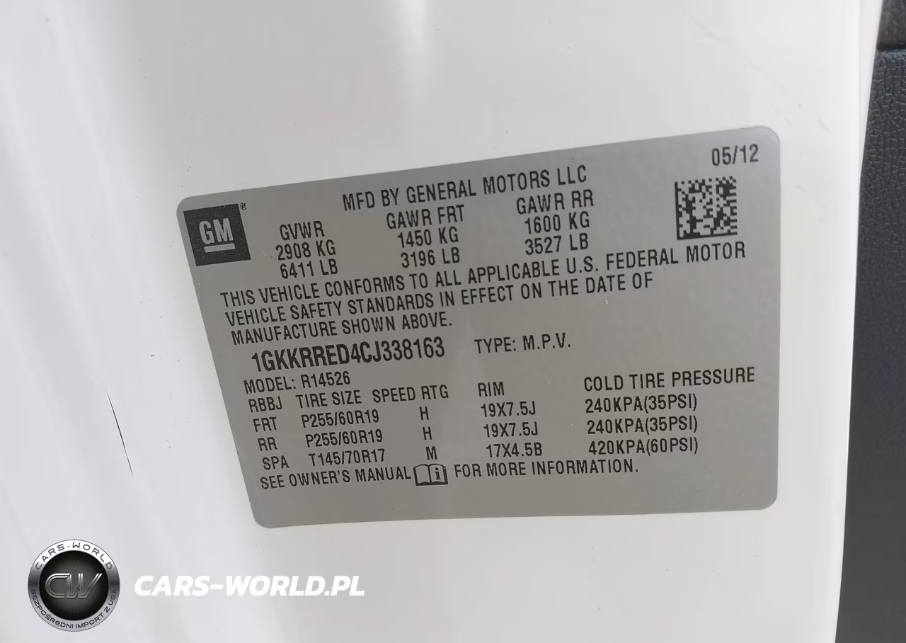 2012 GMC Acadia Slt-1 VIN:1GKKRRED4CJ338163 - 9