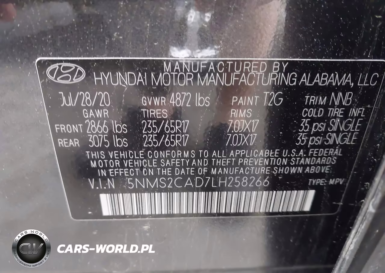 2020 Hyundai Santa Fe Se VIN:5NMS2CAD7LH258266 - 9