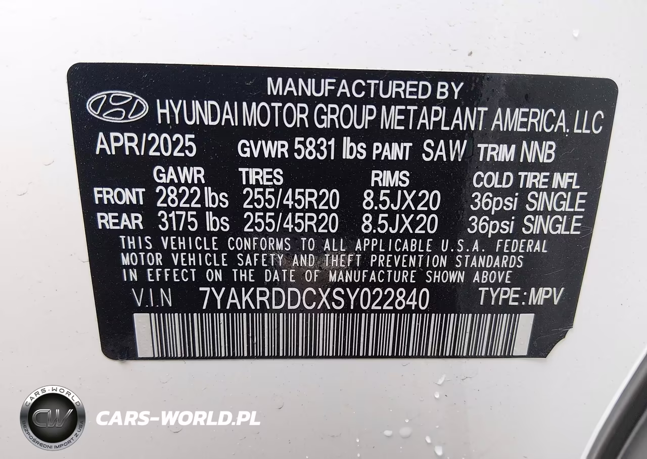 2025 Hyundai Ioniq 5 Limited VIN:7YAKRDDCXSY022840 - 9