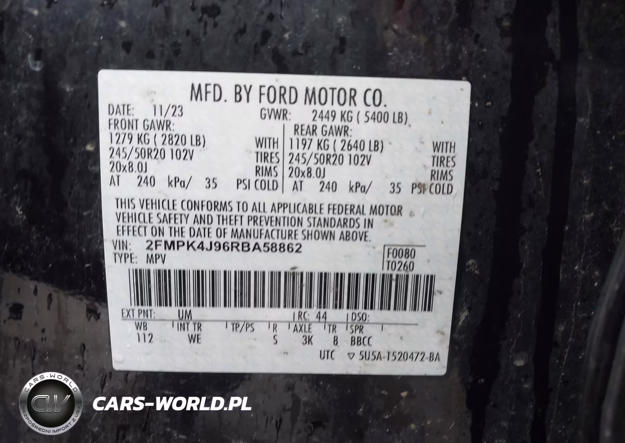 2024 Ford Edge St-Line VIN:2FMPK4J96RBA58862 - 9