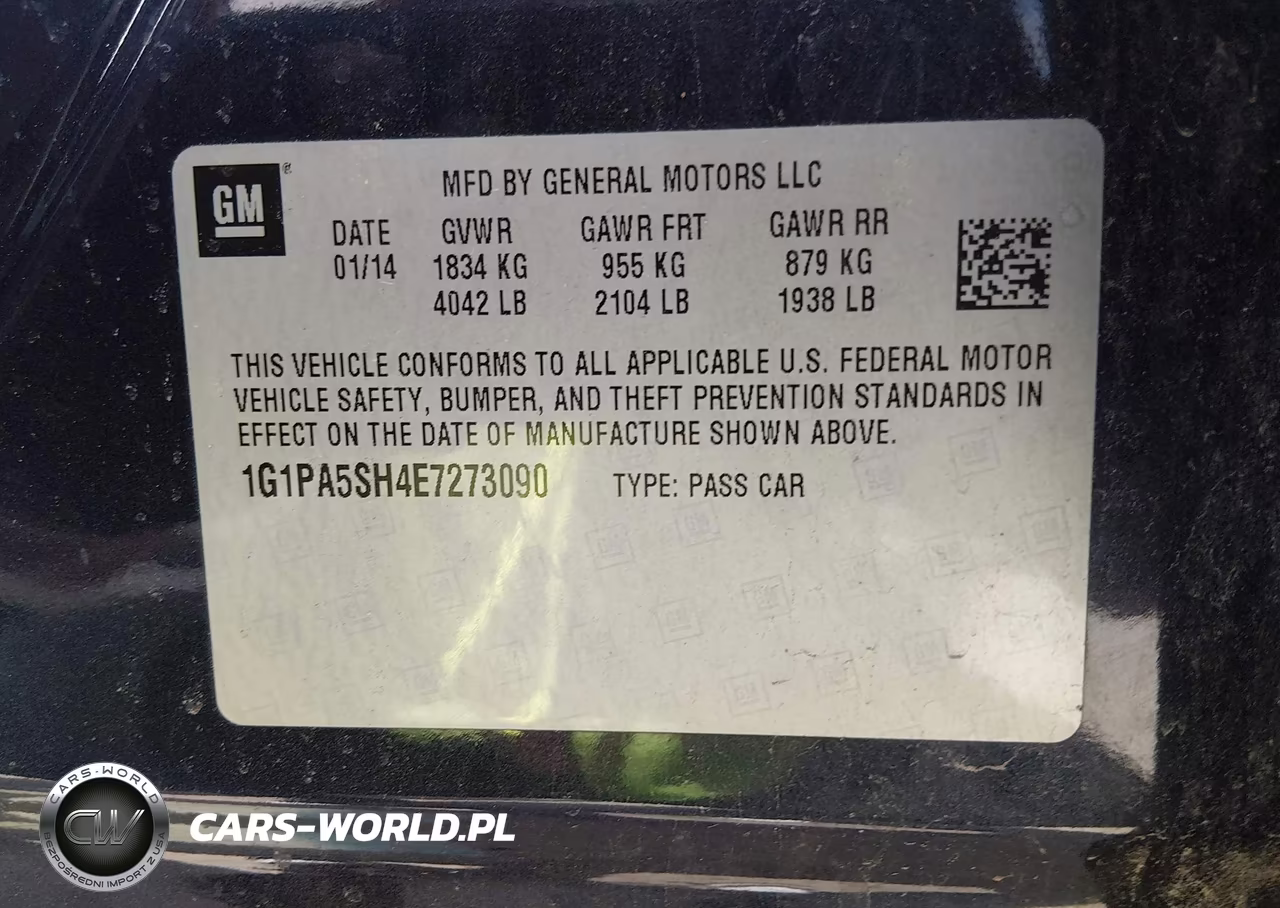 2014 Chevrolet Cruze Ls Auto VIN:1G1PA5SH4E7273090 - 9