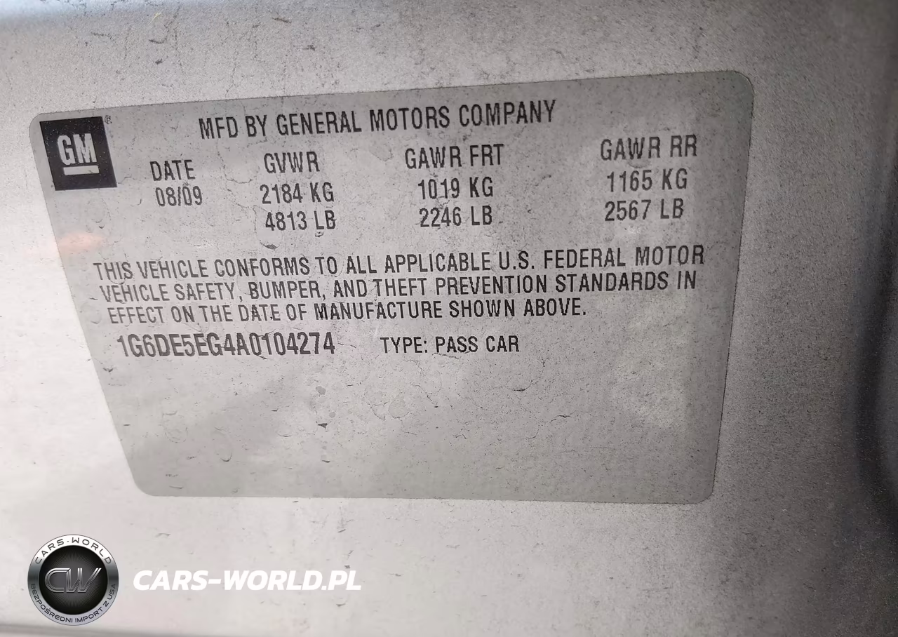2010 Cadillac Cts Luxury VIN:1G6DE5EG4A0104274 - 9