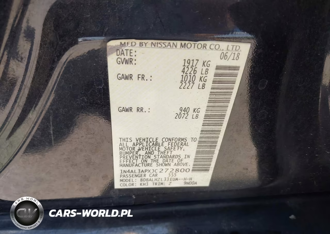 2018 Nissan Altima 2.5 Sr VIN:1N4AL3APXJC272800 - 9