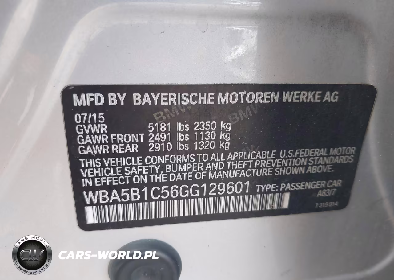 2016 BMW 535I VIN:WBA5B1C56GG129601 - 9