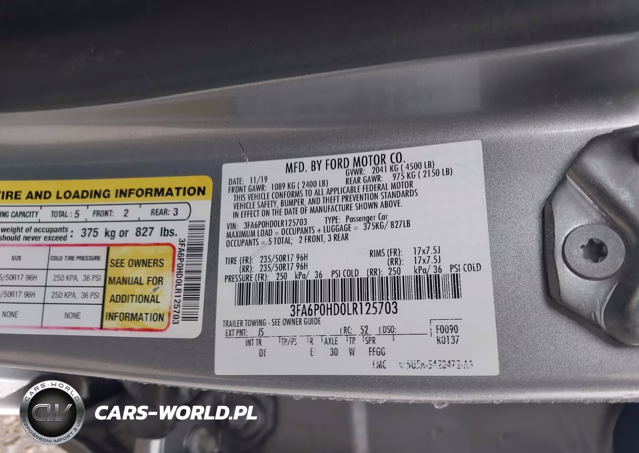 2020 Ford Fusion Se VIN:3FA6P0HD0LR125703 - 9