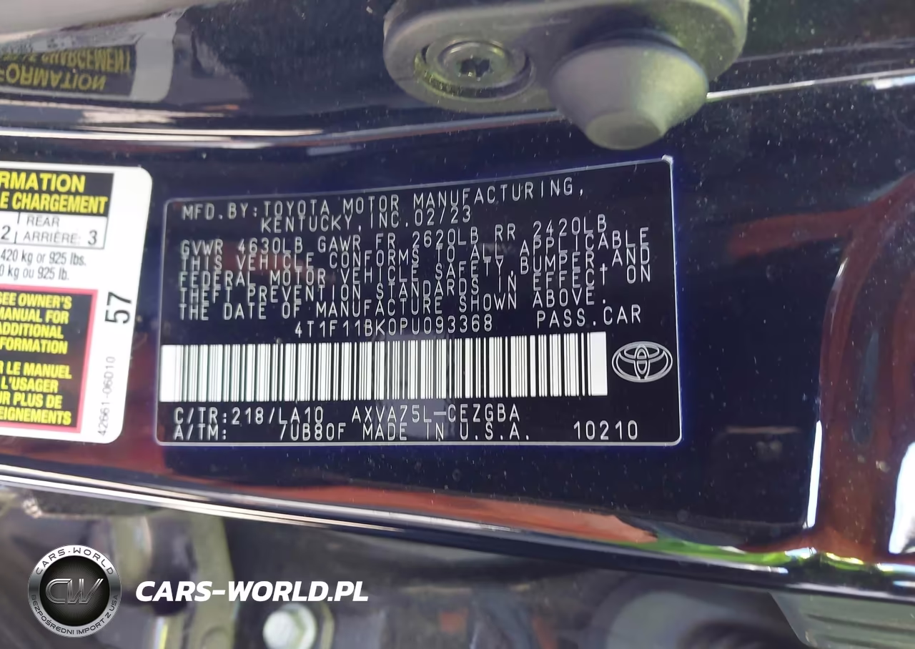 2023 Toyota Camry Xle Awd VIN:4T1F11BK0PU093368 - 9