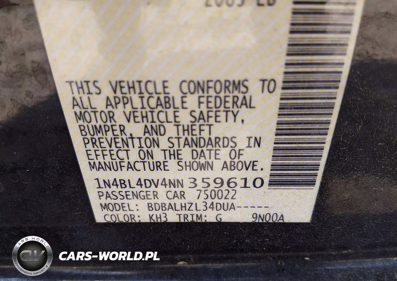 2022 NISSAN ALTIMA SV VIN:1N4BL4DV4NN359610 - 9