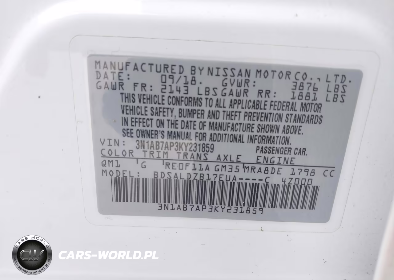 2019 Nissan Sentra Sv VIN:3N1AB7AP3KY231859 - 9