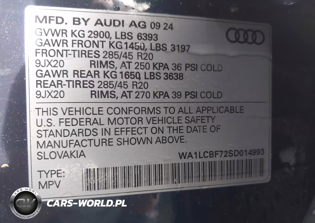 2025 Audi Q7 Premium Plus 45 Tfsi Quattro Tiptronic VIN:WA1LCBF72SD014993 - 9