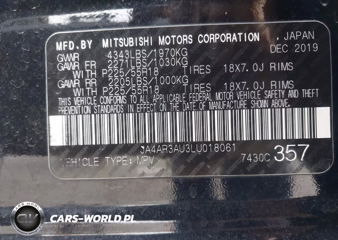 2020 Mitsubishi Outlander Sport 2.0 Se Awc VIN:JA4AR3AU3LU018061 - 9