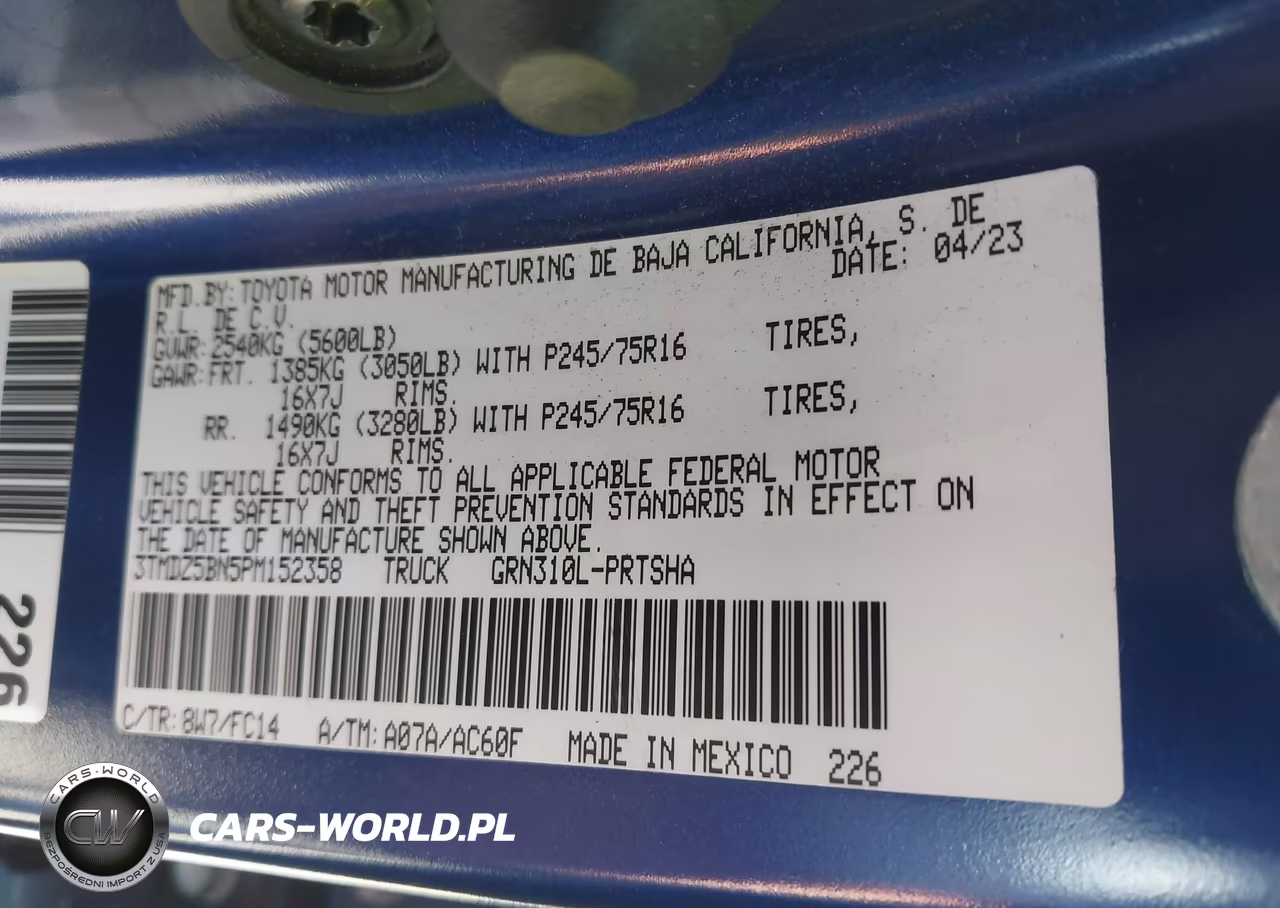 2023 Toyota Tacoma Sr5 V6 VIN:3TMDZ5BN5PM152358 - 9