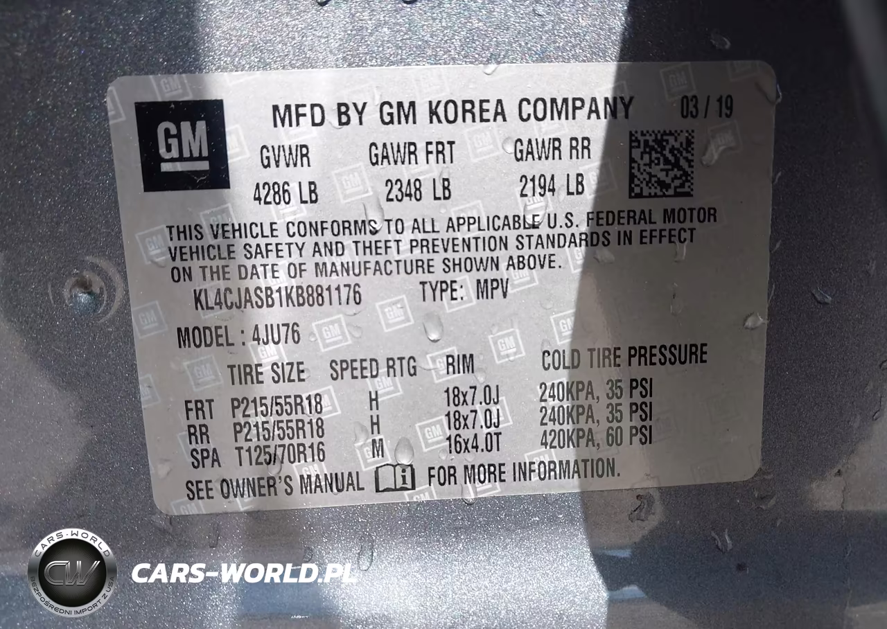 2019 Buick Encore Fwd Preferred VIN:KL4CJASB1KB881176 - 9