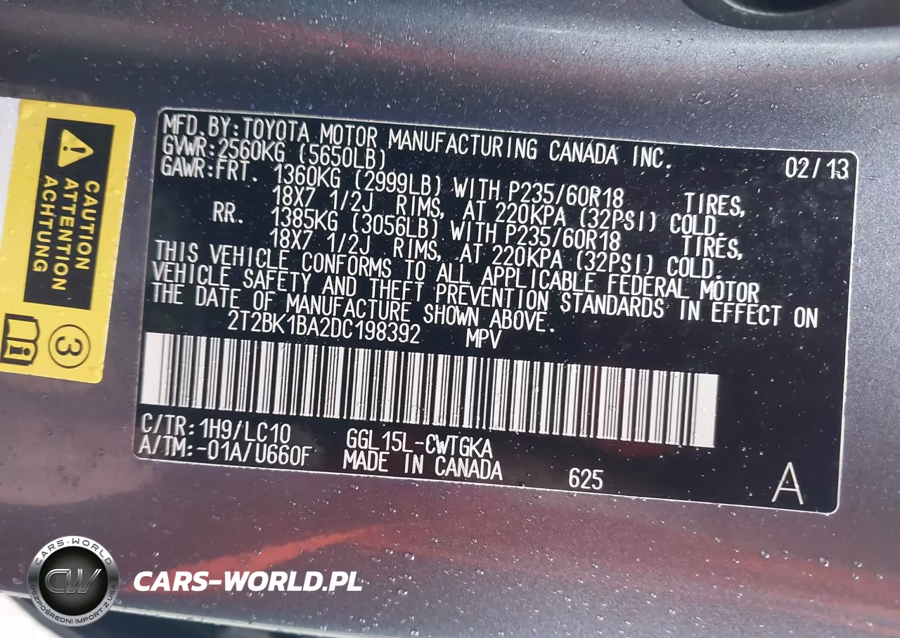 2013 Lexus Rx 350 VIN:2T2BK1BA2DC198392 - 9