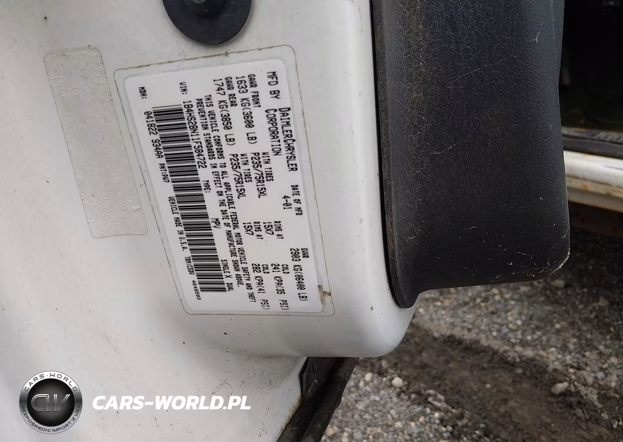 2001 Dodge Durango VIN:1B4HS28N11F584722 - 9