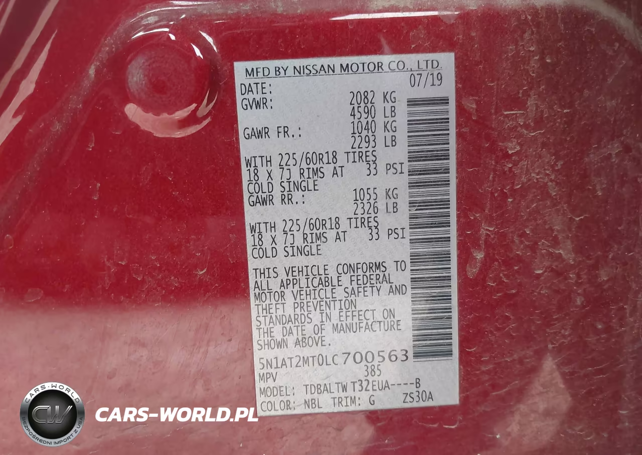 2020 Nissan Rogue Sv Fwd VIN:5N1AT2MT0LC700563 - 9