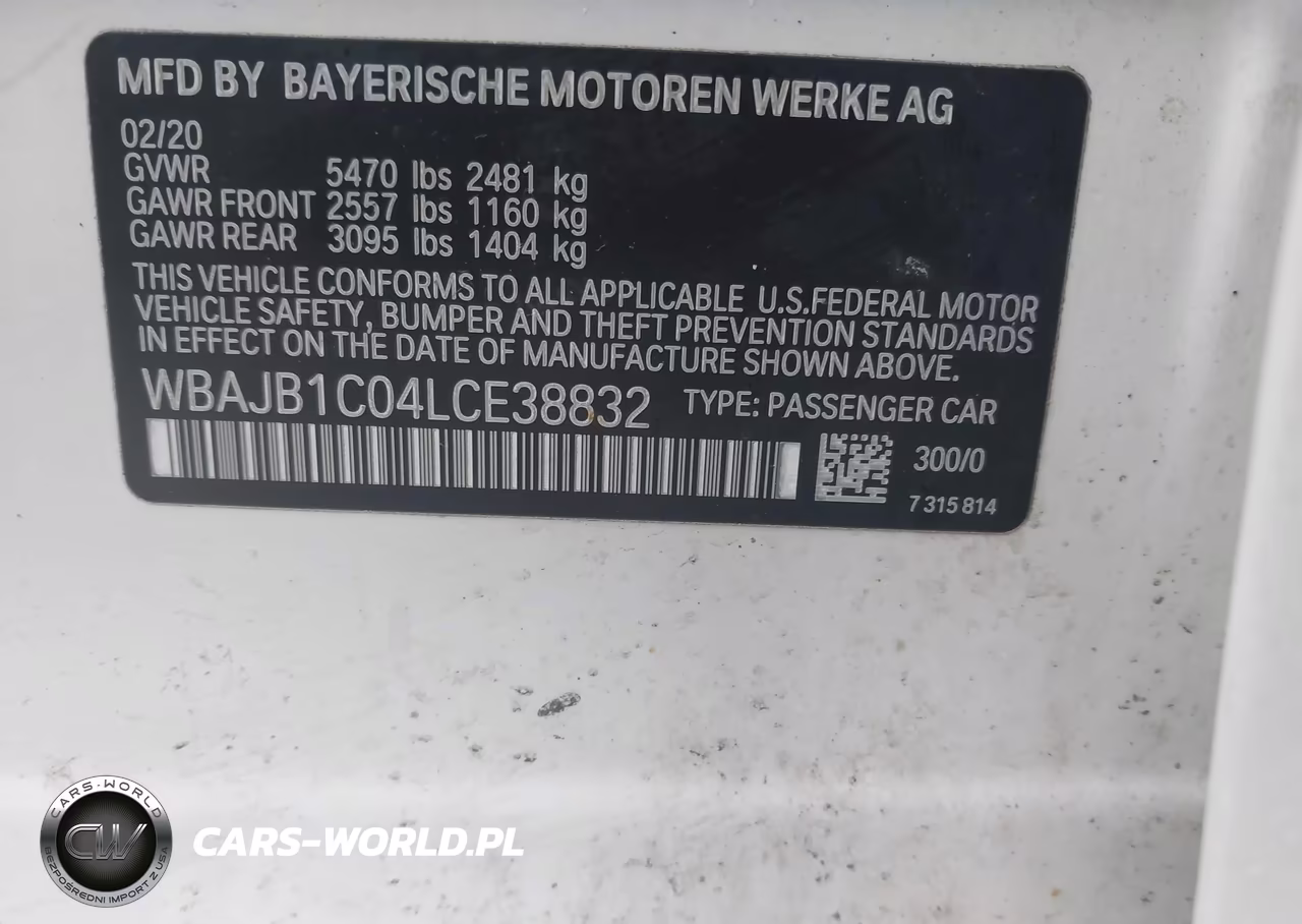 2020 BMW 530E xDrive Iperformance VIN:WBAJB1C04LCE38832 - 9