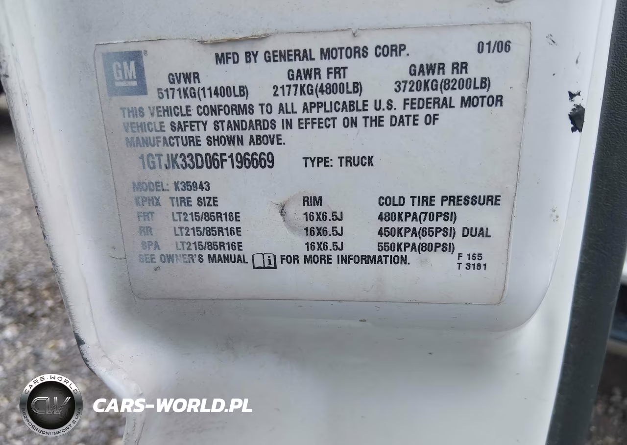 2006 GMC Sierra 3500 Slt VIN:1GTJK33D06F196669 - 8
