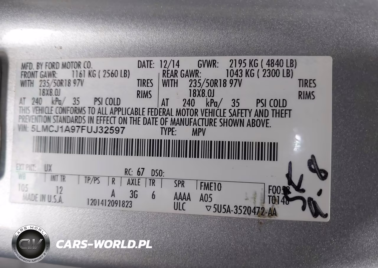 2015 Lincoln Mkc VIN:5LMCJ1A97FUJ32597 - 9