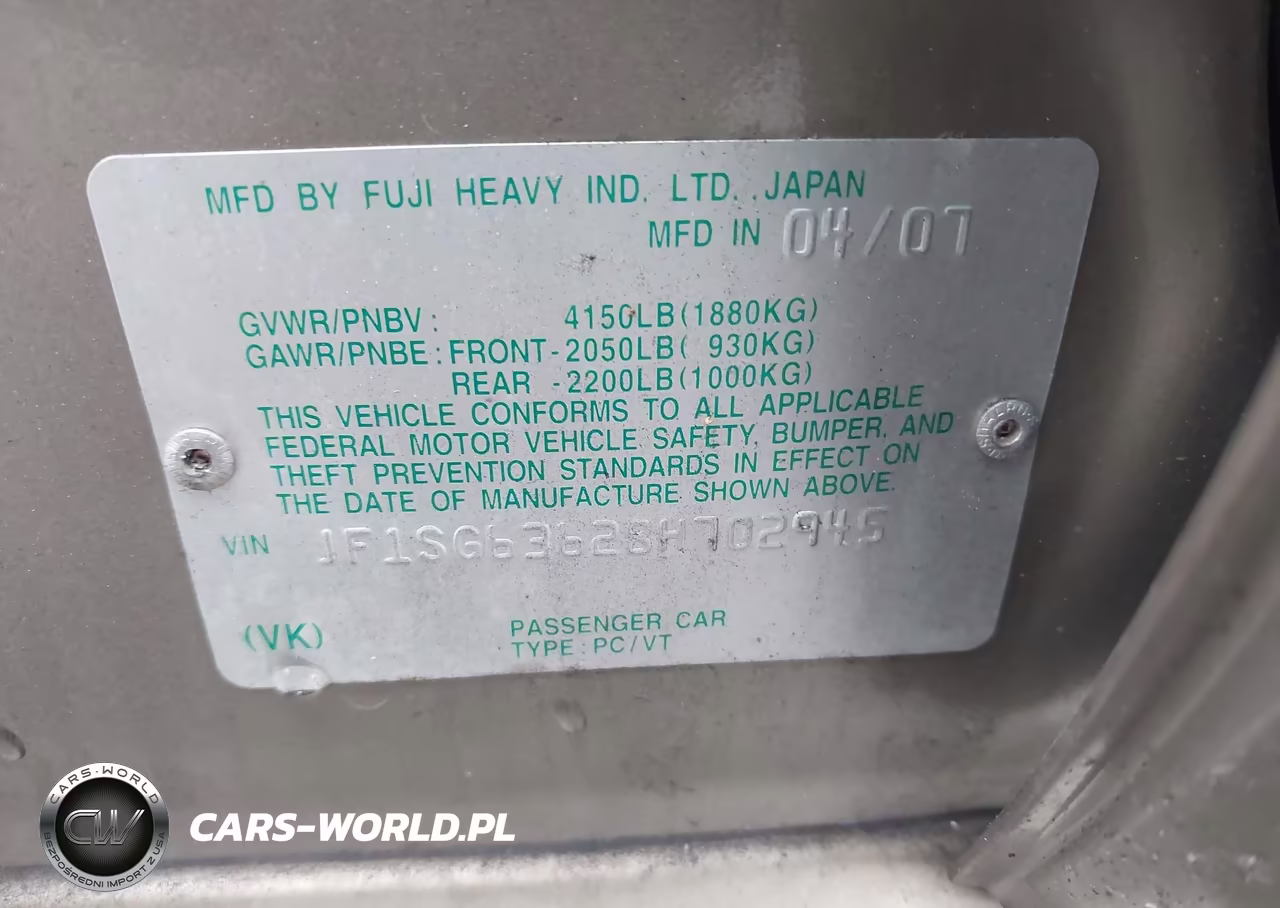 2008 Subaru Forester 2.5X VIN:JF1SG63628H702945 - 9
