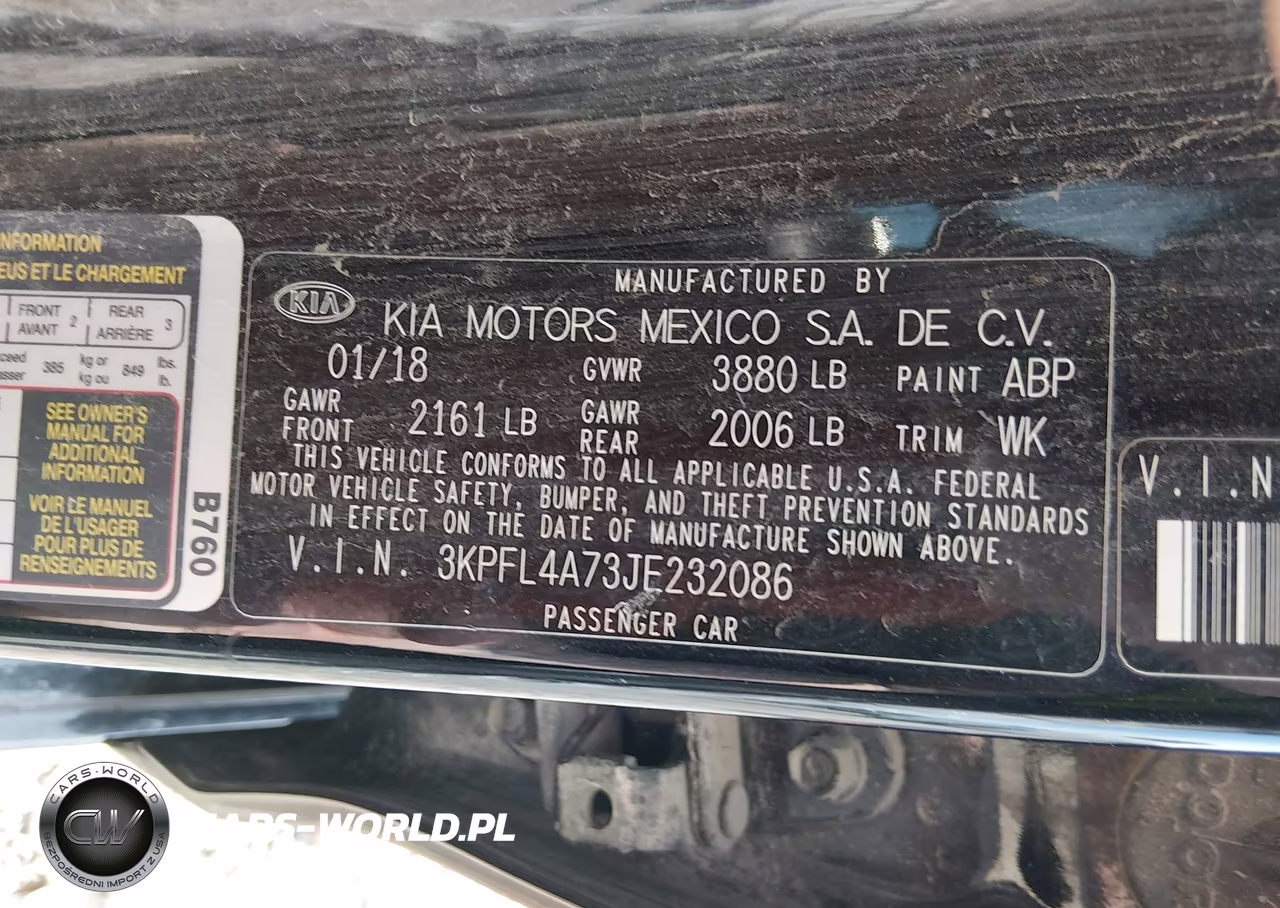 2018 Kia Forte Lx VIN:3KPFL4A73JE232086 - 9