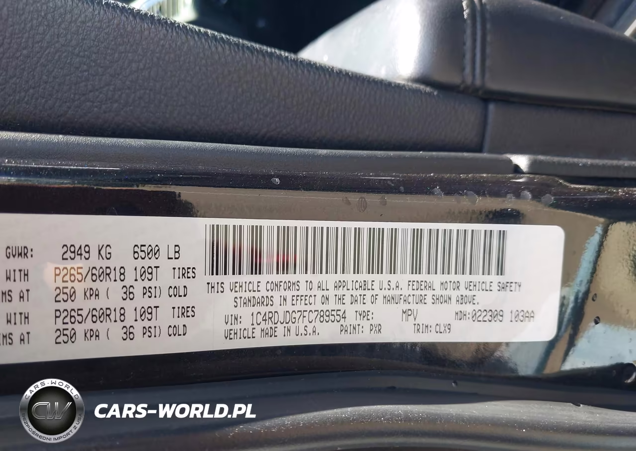 2015 Dodge Durango Limited VIN:1C4RDJDG7FC789554 - 9