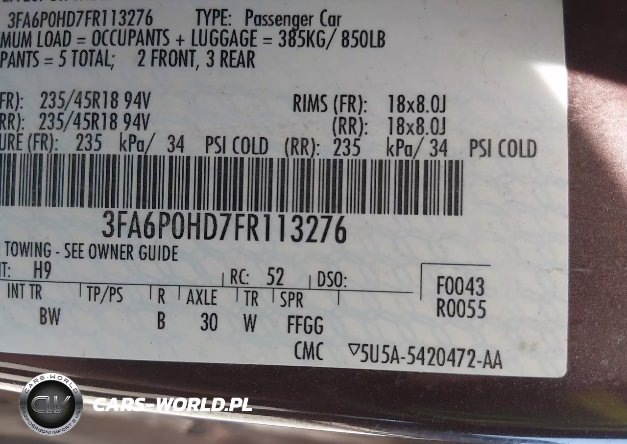 2015 Ford Fusion Se VIN:3FA6P0HD7FR113276 - 9