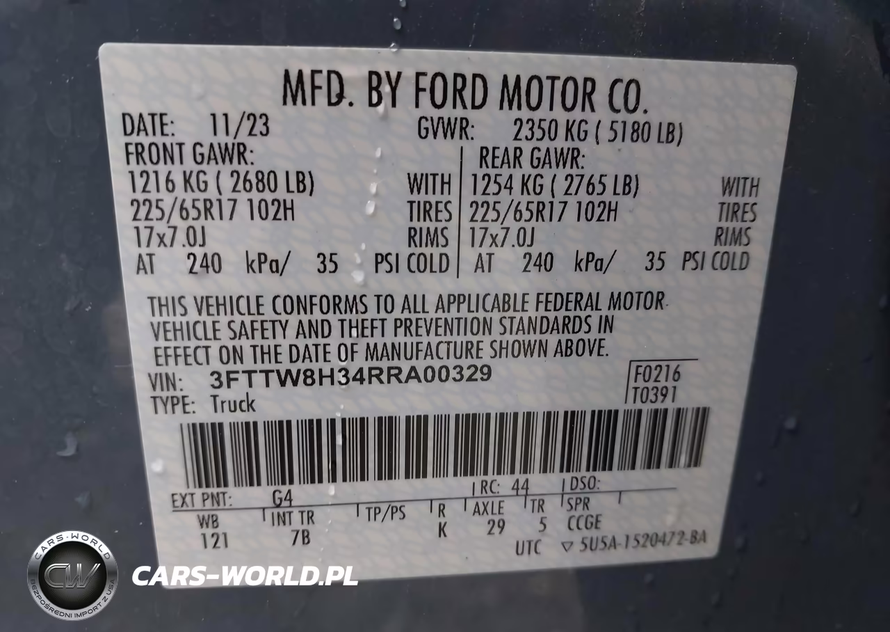 2024 Ford Maverick Xlt VIN:3FTTW8H34RRA00329 - 9