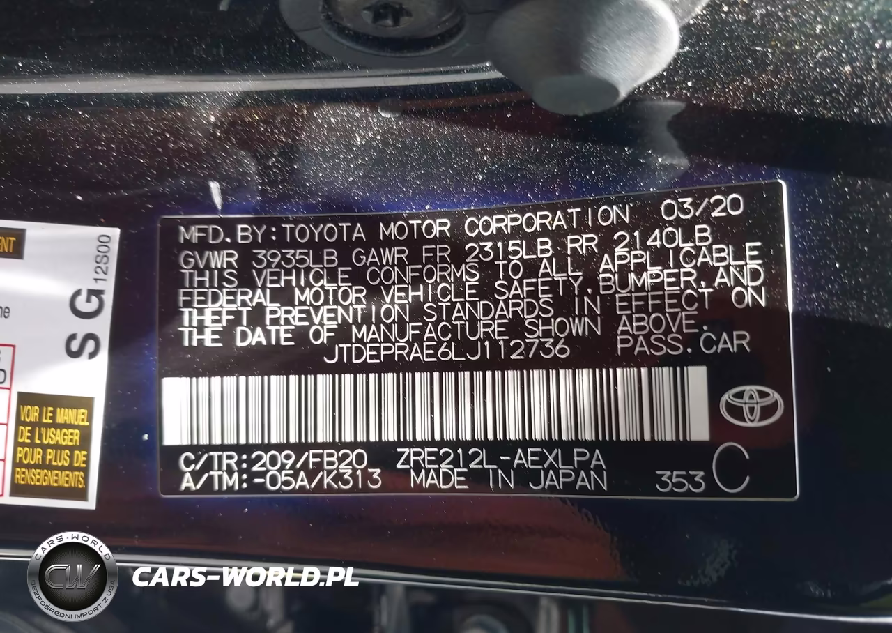 2020 Toyota Corolla Le VIN:JTDEPRAE6LJ112736 - 9
