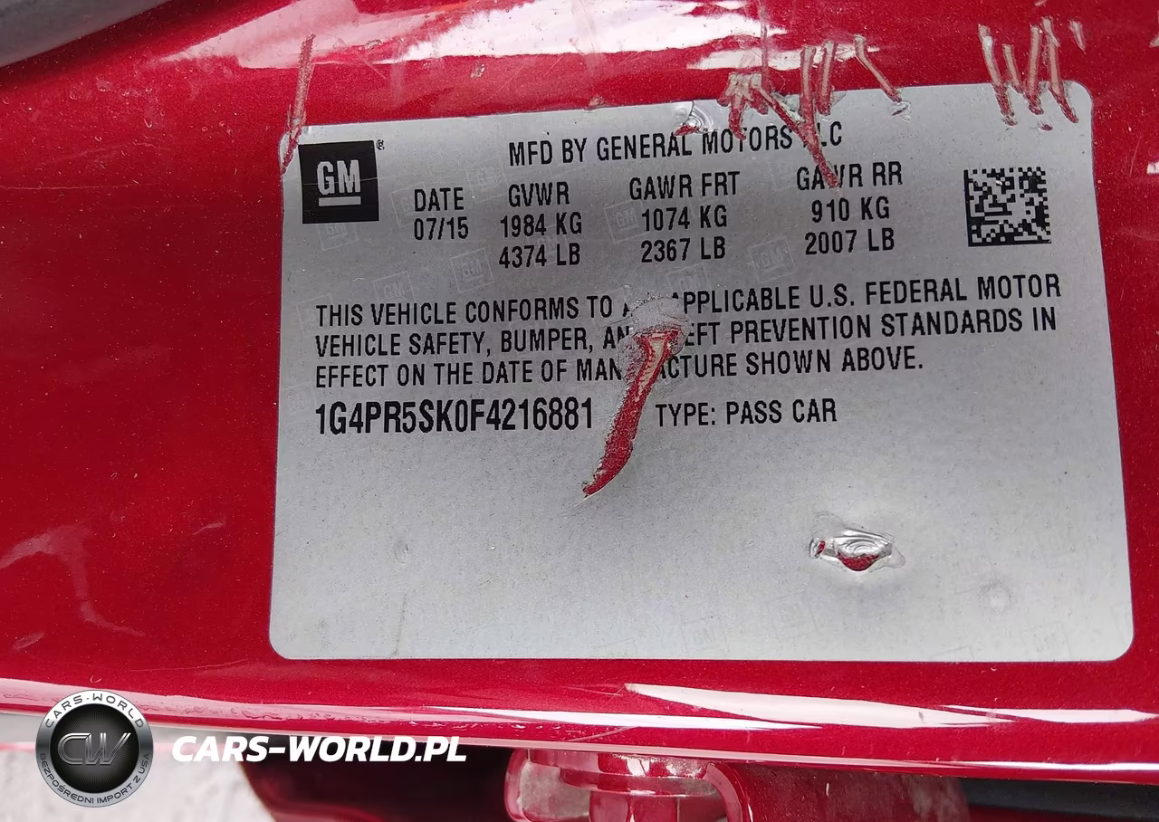 2015 Buick Verano Convenience Group VIN:1G4PR5SK0F4216881 - 9