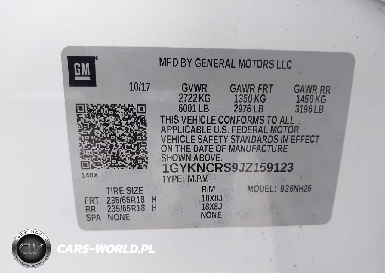 2018 Cadillac Xt5 Luxury VIN:1GYKNCRS9JZ159123 - 9