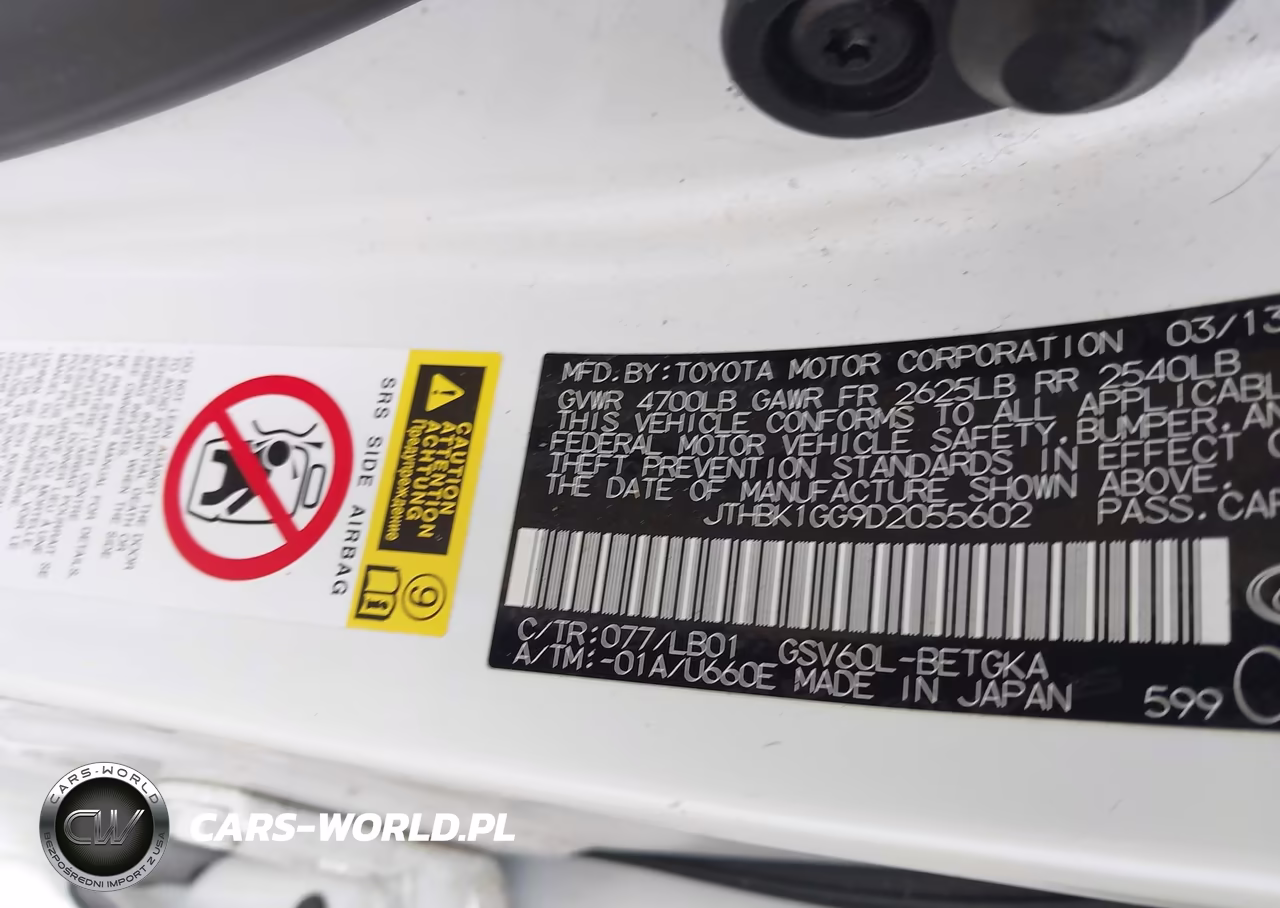 2013 Lexus Es 350 VIN:JTHBK1GG9D2055602 - 9