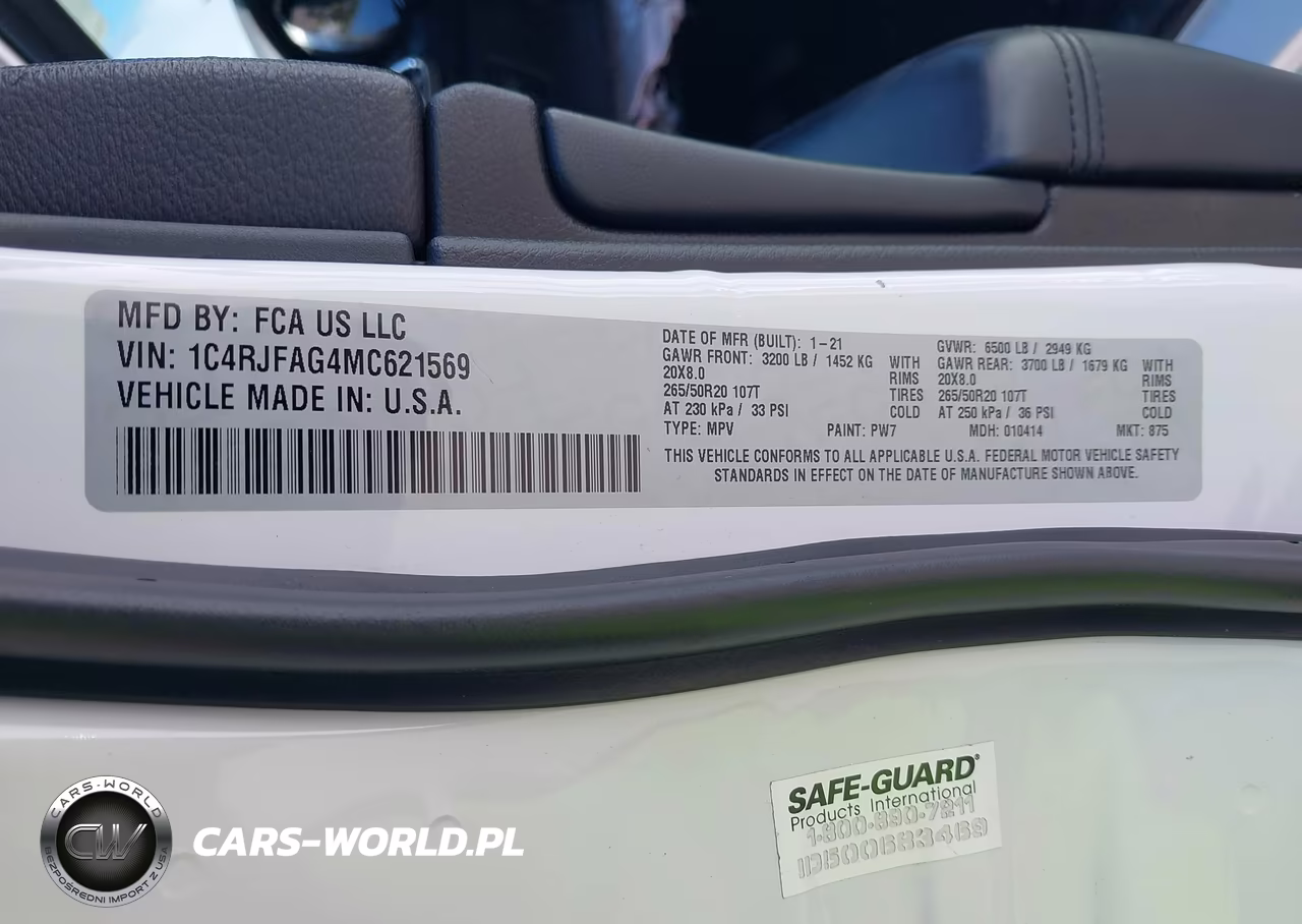2021 Jeep Grand Cherokee Laredo X 4X4 VIN:1C4RJFAG4MC621569 - 9