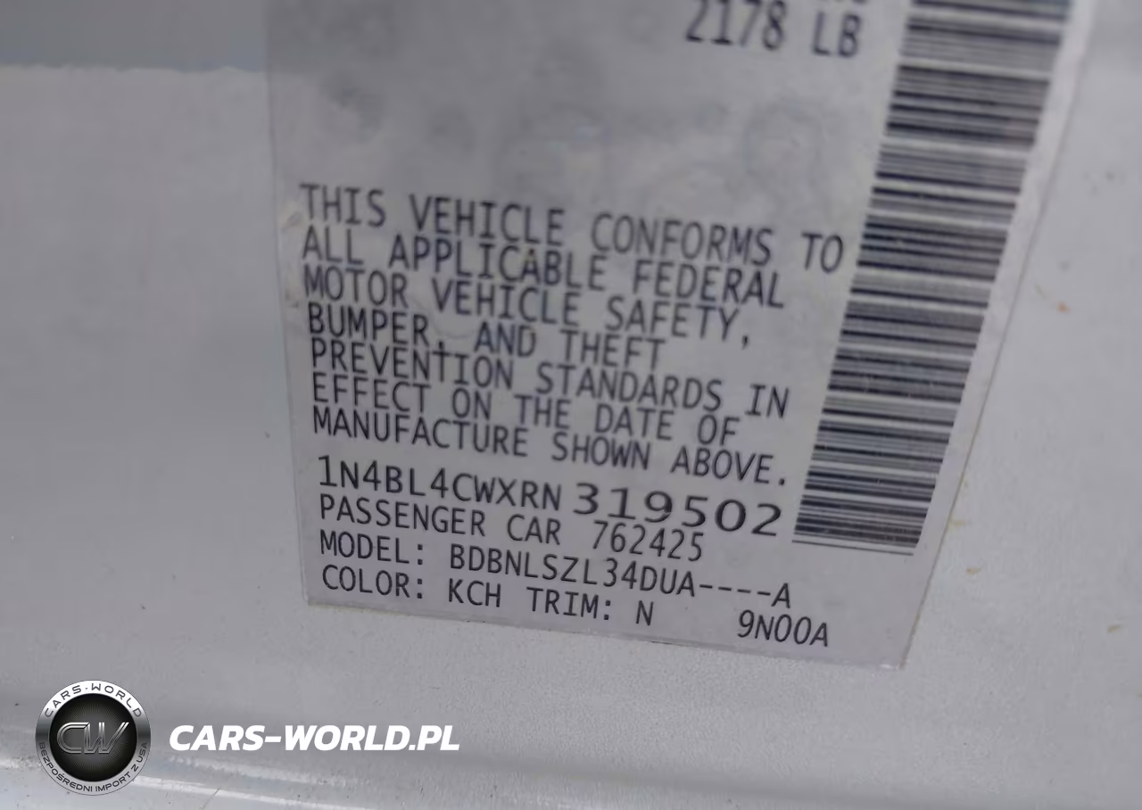 2024 Nissan Altima Sr Intelligent Awd VIN:1N4BL4CWXRN319502 - 9