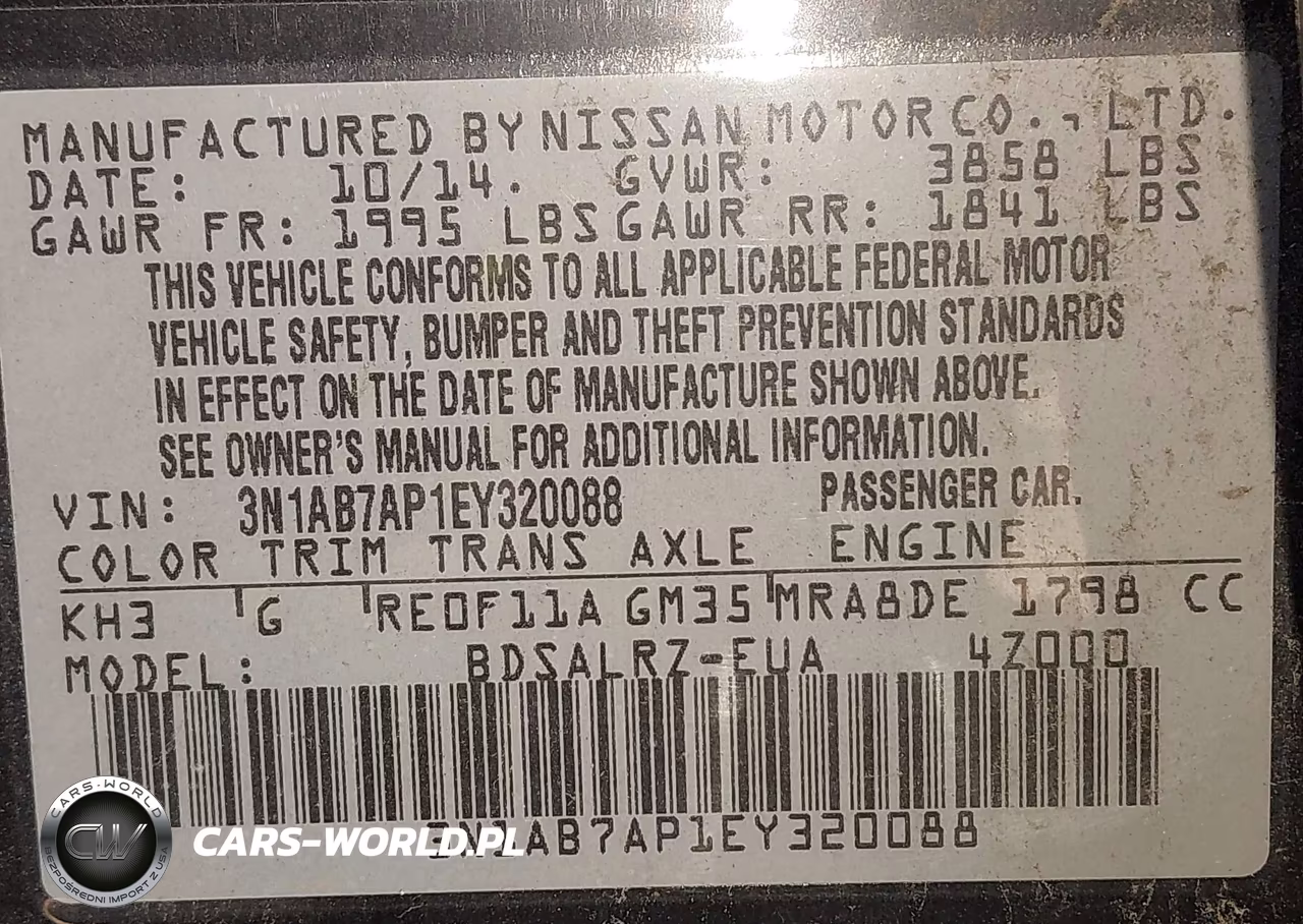 2014 Nissan Sentra Sr VIN:3N1AB7AP1EY320088 - 9
