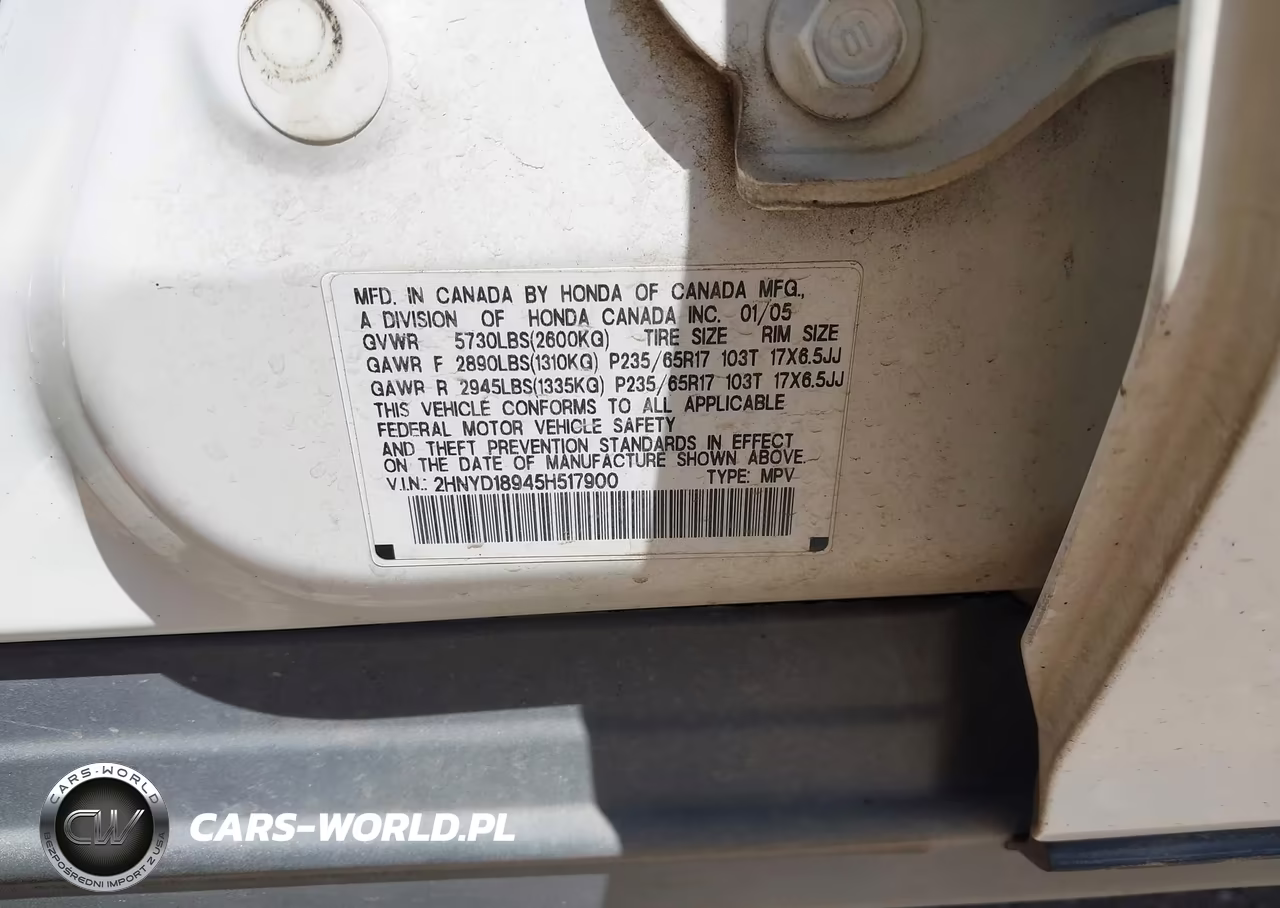 2005 Acura Mdx VIN:2HNYD18945H517900 - 9