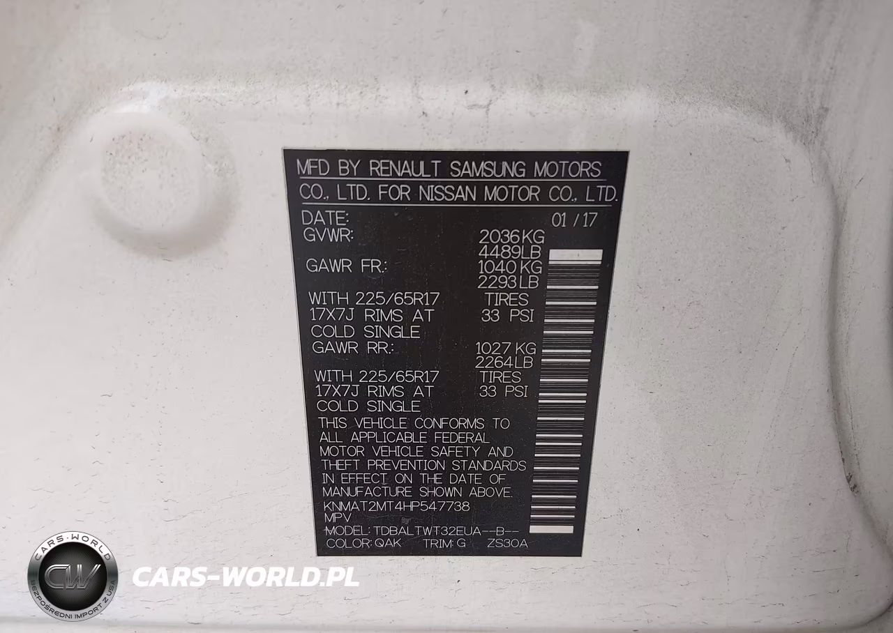 2017 Nissan Rogue Sv VIN:KNMAT2MT4HP547738 - 9