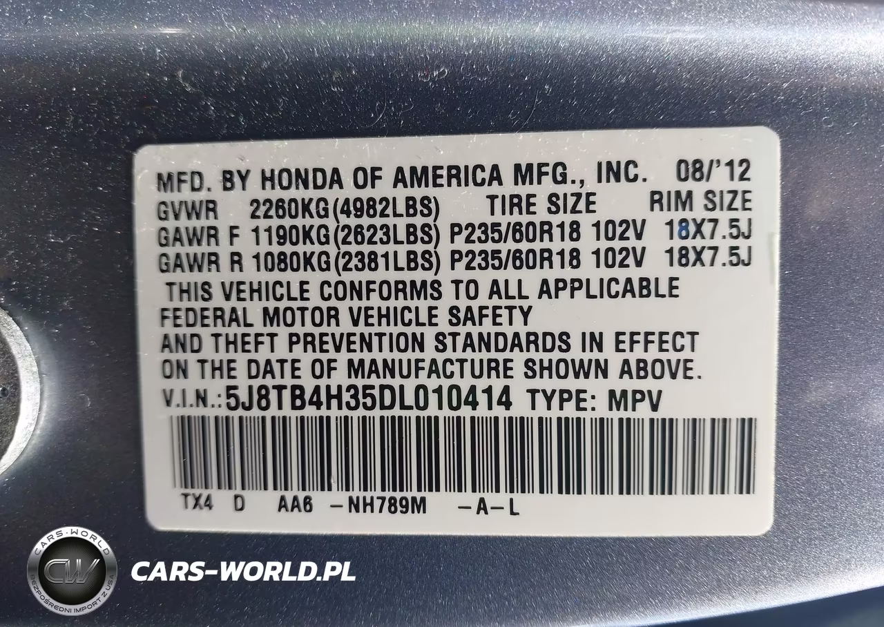 2013 Acura Rdx VIN:5J8TB4H35DL010414 - 9