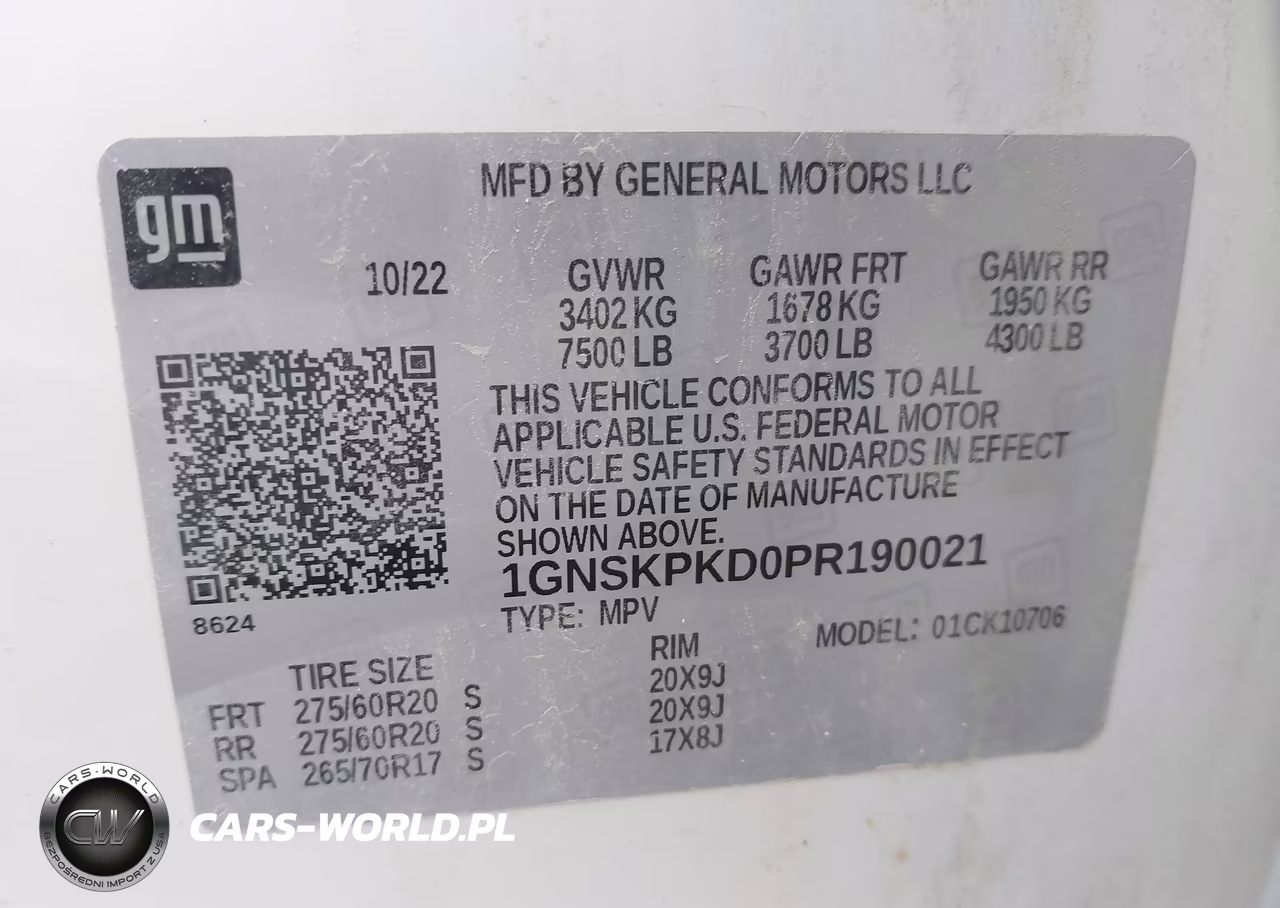 2023 Chevrolet Tahoe 4Wd Z71 VIN:1GNSKPKD0PR190021 - 9