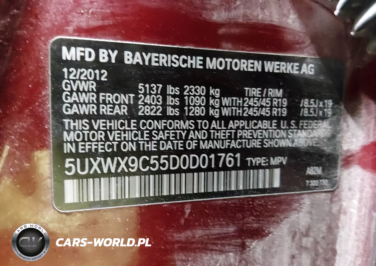 2013 BMW X3 xDrive28I VIN:5UXWX9C55D0D01761 - 9