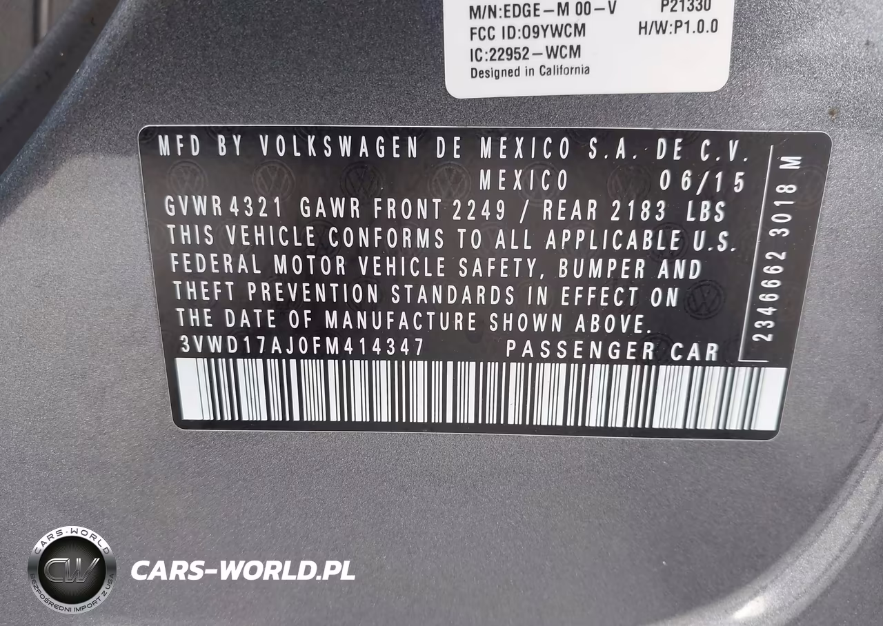 2015 Volkswagen Jetta 1.8T Sport VIN:3VWD17AJ0FM414347 - 9